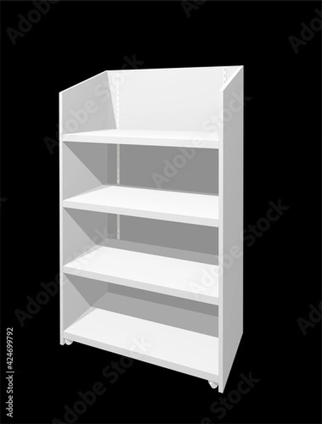 Obraz 白色の陳列什器の3dレンダリング