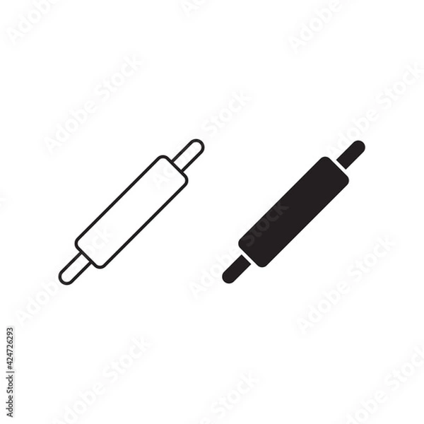 Obraz Kitchen rolling pin icon