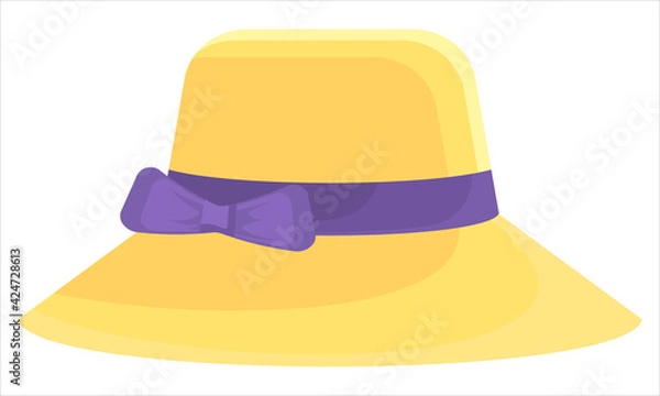 Fototapeta yellow hat isolated on white
