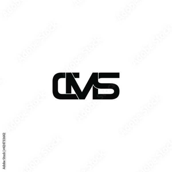 Obraz cms letter original monogram logo design