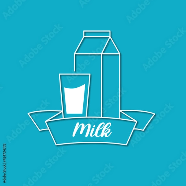 Fototapeta Milk Logo Thin
