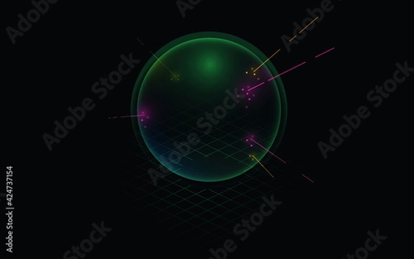 Fototapeta Ddos hacker attack. Safety security protection sphere