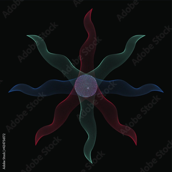 Obraz red and green alien