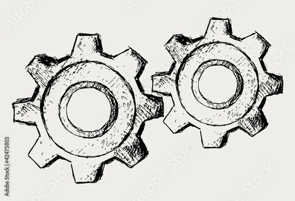 Obraz Vector gears
