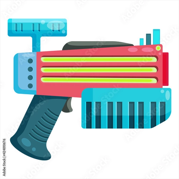 Fototapeta vector clip art blaster. a vivid illustration of an unusual alien weapon. energy weapons for computer games.
