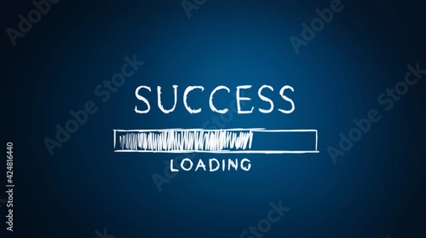 Fototapeta Loading to business growth success concept