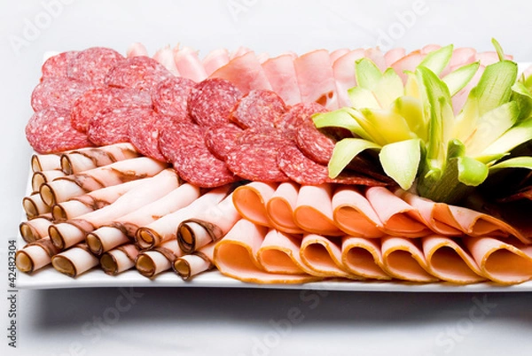 Obraz Meat platter with selection 5