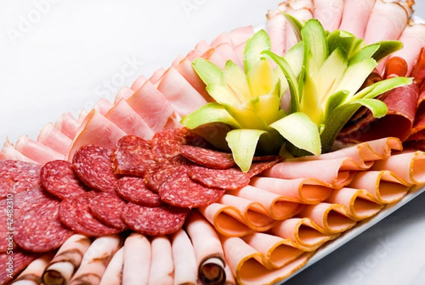 Fototapeta Meat platter with selection