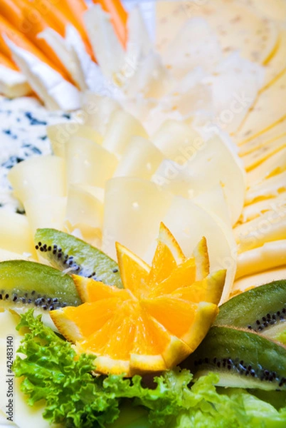 Obraz Assortiment et plateau de fromage