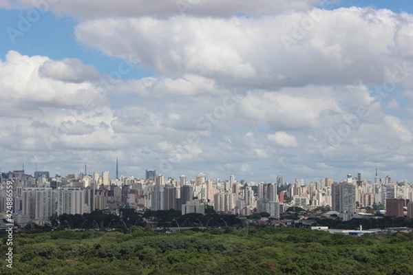 Obraz Cityscape with blue sky on a sunny day