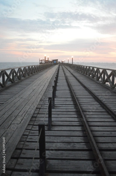 Obraz pier at sunset
