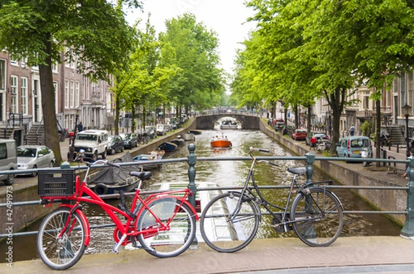 Obraz Bicyles in Amsterdam