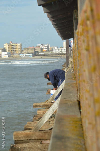 Obraz pier over the sunset