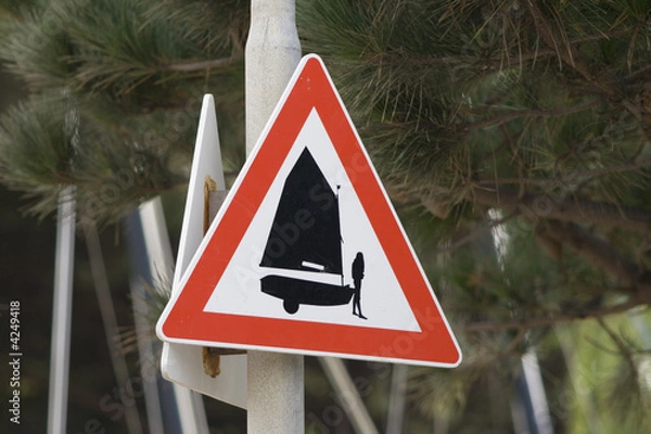 Obraz Sign boat crossing