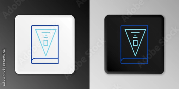 Obraz Line 26 November india constitution day icon isolated on grey background. Colorful outline concept. Vector