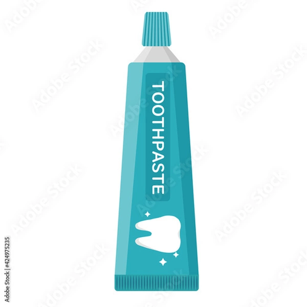 Obraz Vector isolated object illustration oral dental care toothpaste