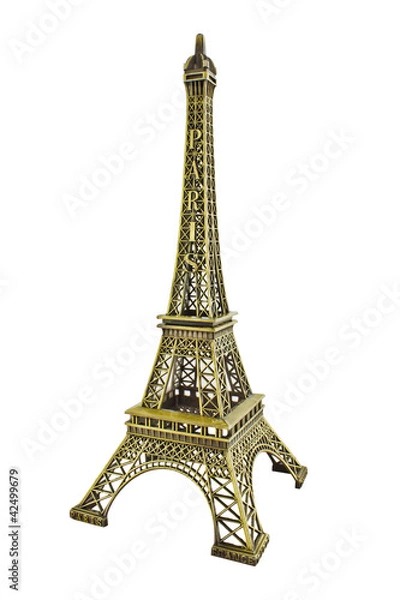 Obraz Eiffel Tower on a white background isolated