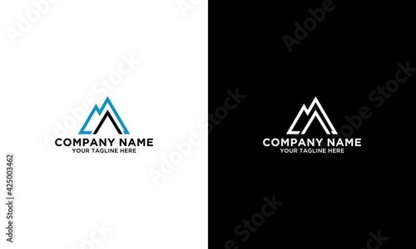 Fototapeta Creative Mountain Concept Logo Design Template