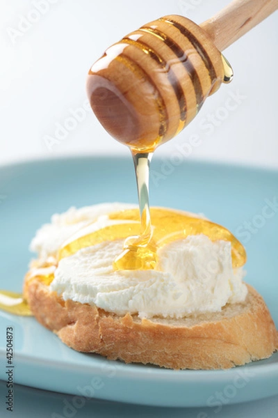 Obraz Kaymak on a bread