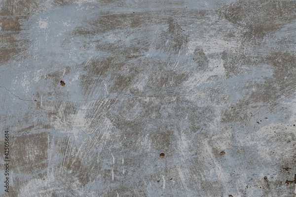 Fototapeta Concrete texture. Abstract cement background wallpaper. Washed watercolor white paint over dirty cyan paint on old concrete surface. Abstract grunge background.