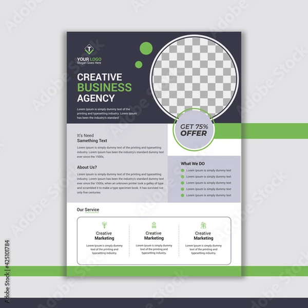 Obraz corporate and business flyer template