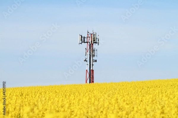 Fototapeta Gsm transmitter on a field