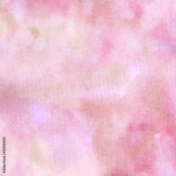 Obraz Blurred soft pink watercolor background for design elements and backdrops with deeper shades of rose pink and hints of brown.  Hand painted illustration.