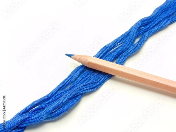 Fototapeta colourful pencil and threads