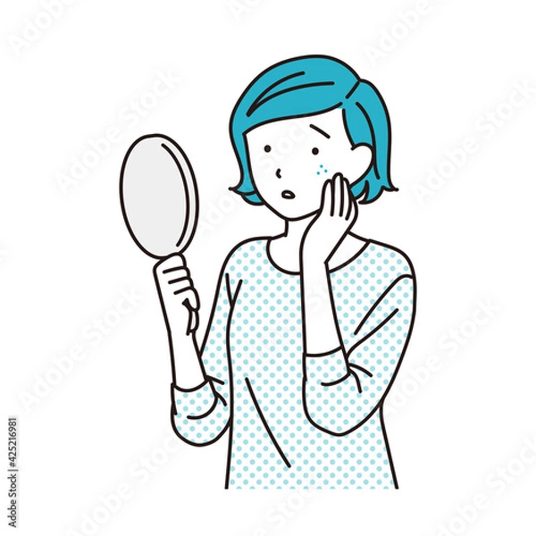 Obraz 肌荒れに悩む女性