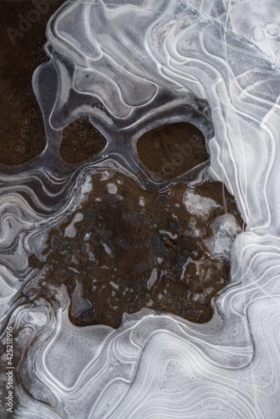 Fototapeta lines in the ice