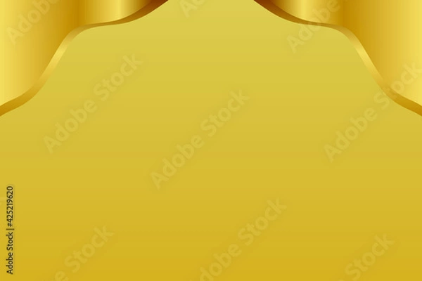 Obraz gold background with ribbon