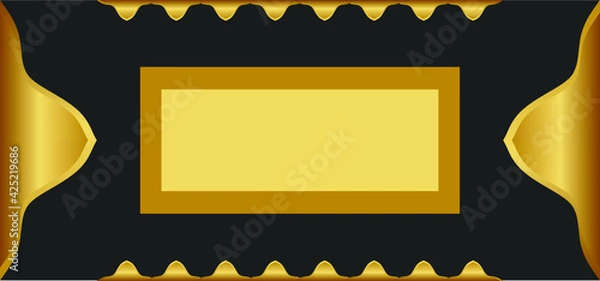 Obraz gold frame with ribbon