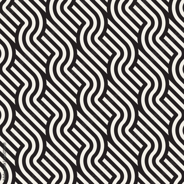 Fototapeta Vector seamless pattern. Modern stylish abstract texture. Repeating geometric tiles