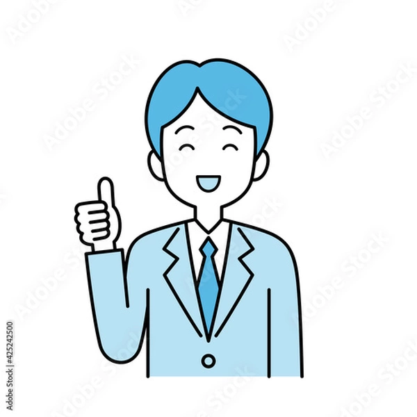 Fototapeta グッドサインをするビジネスパーソン