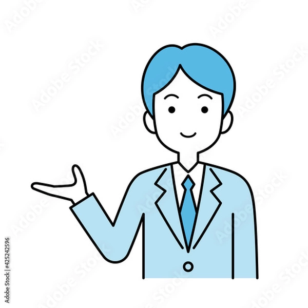 Fototapeta 案内をするビジネスパーソン