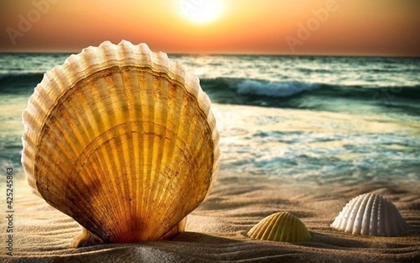 Obraz shell on the beach