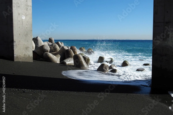 Fototapeta 波けしブロック