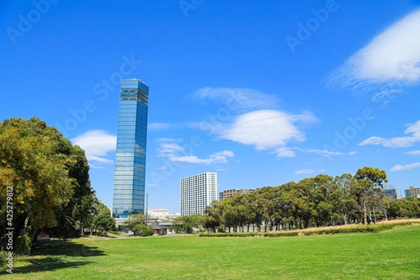 Obraz 【千葉県千葉市】青空と街並み風景