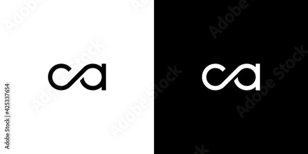 Obraz Simple abstract design infinity initial letter CA