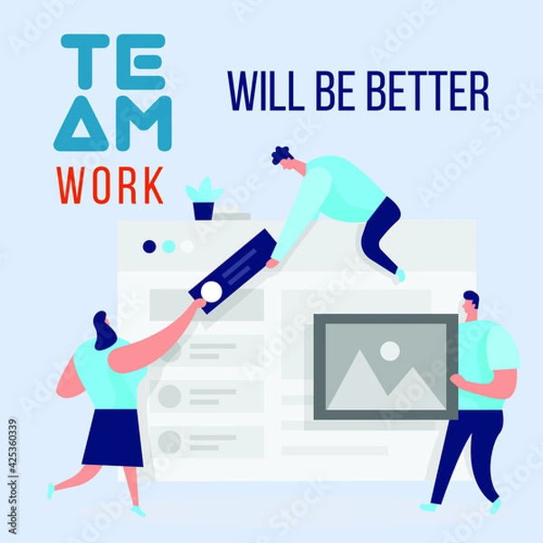 Fototapeta flat illustration design