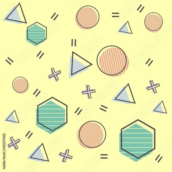 Obraz memphis  pattern seamless background vector