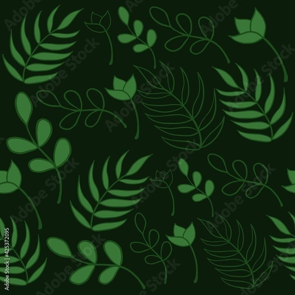 Fototapeta Floral seamless pattern background vector