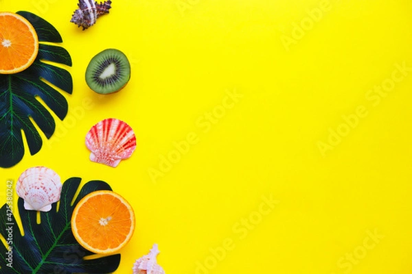 Obraz background with orange and lemon