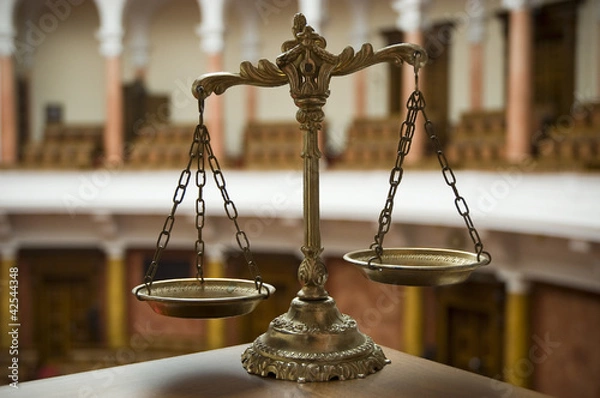 Obraz Scales of Justice in the Courtroom