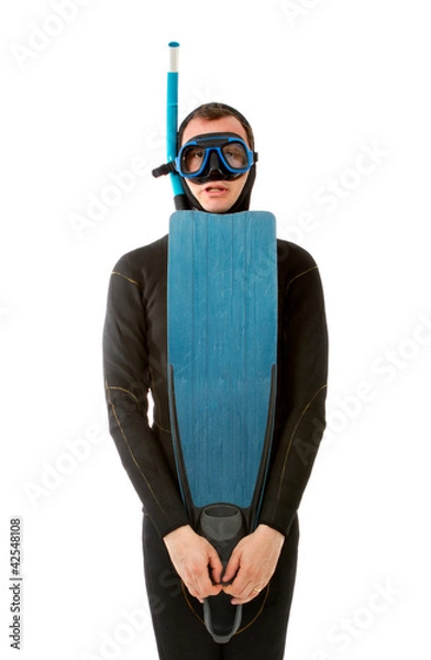 Obraz diver indoor studio shot