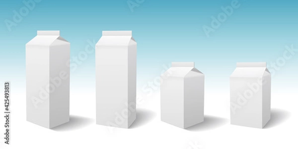 Obraz Milk Carton Mockup, 牛乳パック