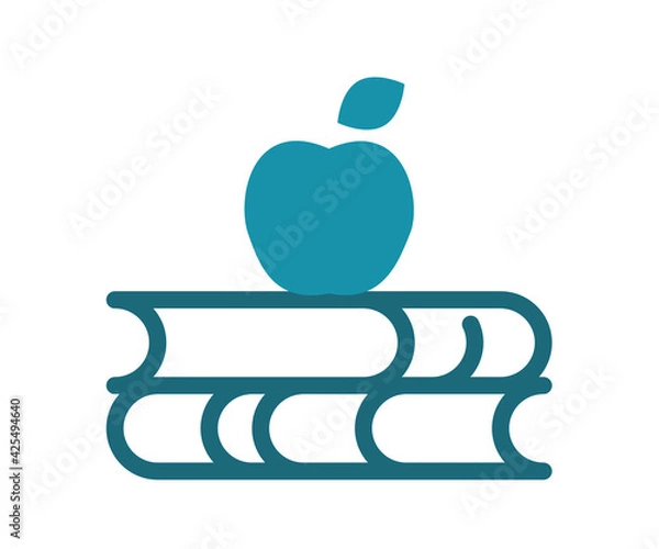 Fototapeta knowledge book insight education single isolated icon with solid line style