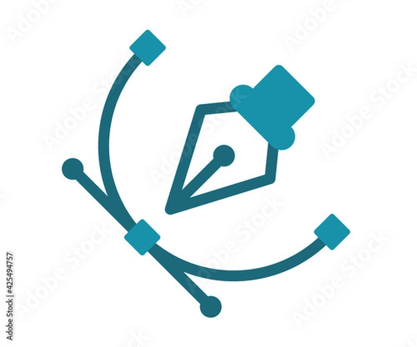 Fototapeta anchor point vector single isolated icon with solid line style