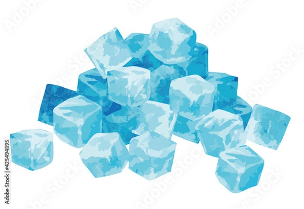 Fototapeta 製氷　積み重なる氷　装飾イラスト
