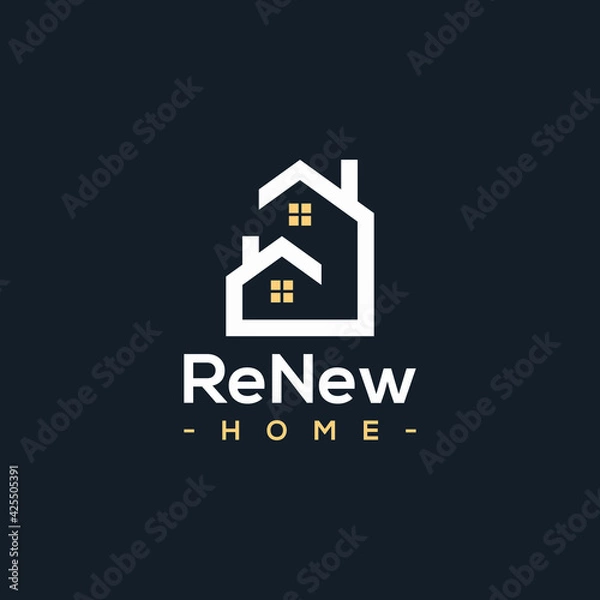 Obraz renew home logo abstract line
